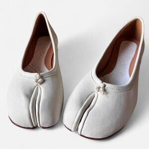 Maison Margiela White Leather Tabi